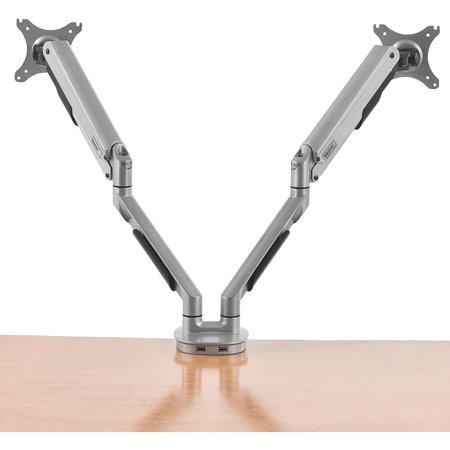 GLOBAL INDUSTRIAL Articulating Dual Monitor Desk Mount 670193